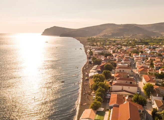 Skala Eressou is one of the most popular seaside settlements in Lesvos