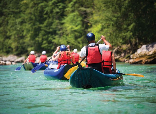 canoeing in western Messinia