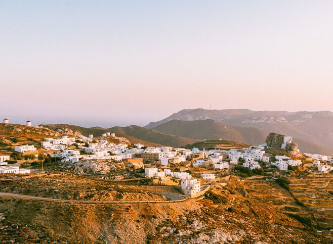 Aerial view of Amorgos