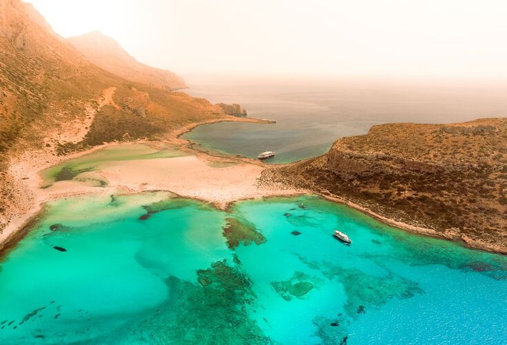 Balos Crete aerial view