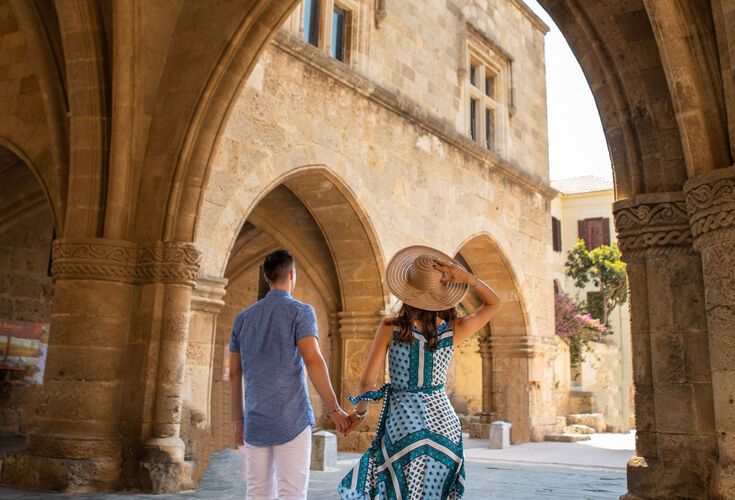 Exploring the medieval old town of Rhodes