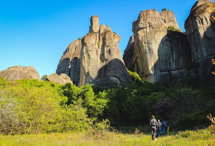 Walk among the gigantic rock pillars of Meteora to enjoy truly breathtaking views