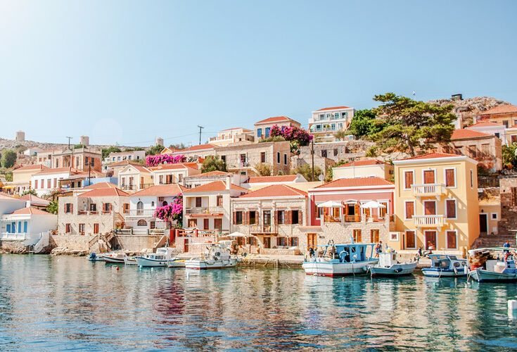 Chalki Island, one of the Dodecanese islands of Greece, close to Rhodes