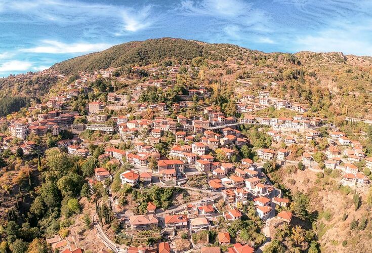 The stone mansions of Stemnitsa from above