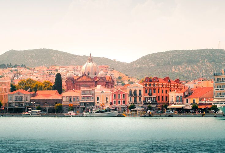 The Town of Mytilene, capital and harbour of Lesvos island