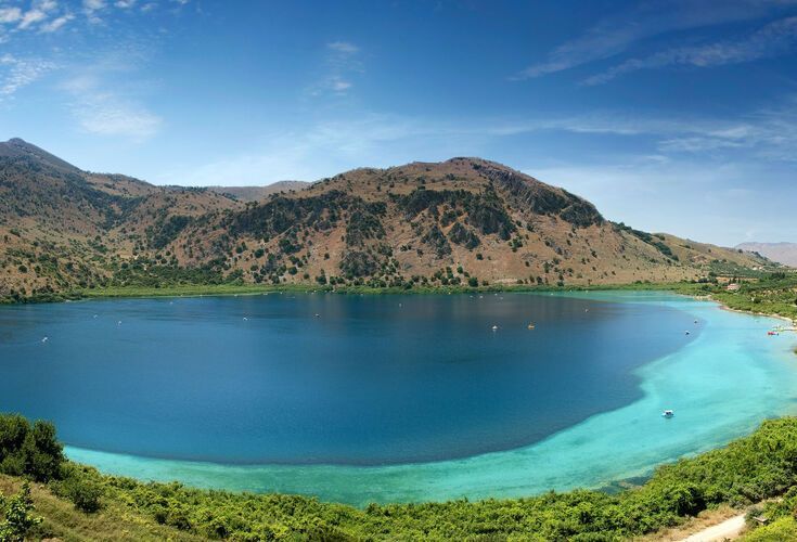 Panorama of the lake Kourna, Chania