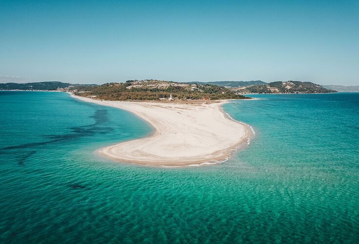 Surrounded by sand in Possidi