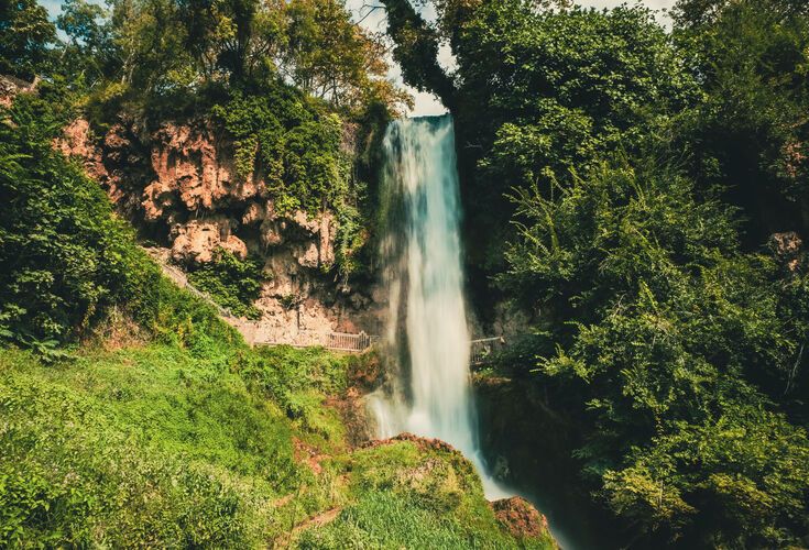 70m tall Karanos Waterfall in Edessa