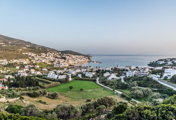 Port of Batsi in Andros island