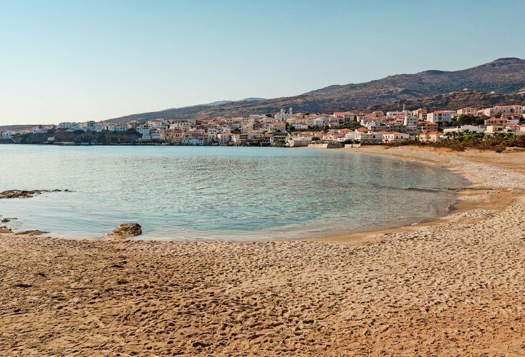 Neiborio beach near Chora in Andros island