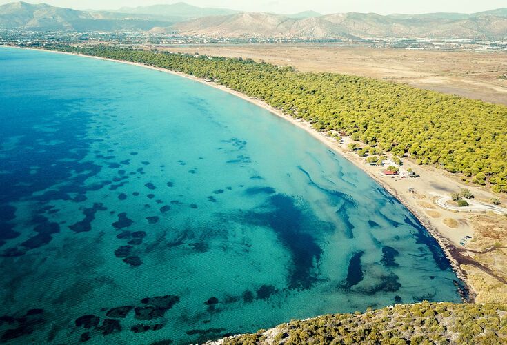 The Natural Park and wetland of Schinias beach