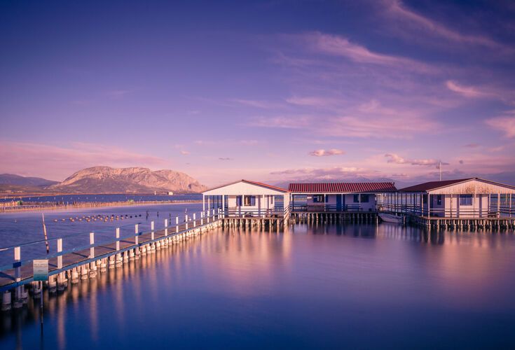 A traditional fishermen’s house (pelada) on Messolonghi Lagoon