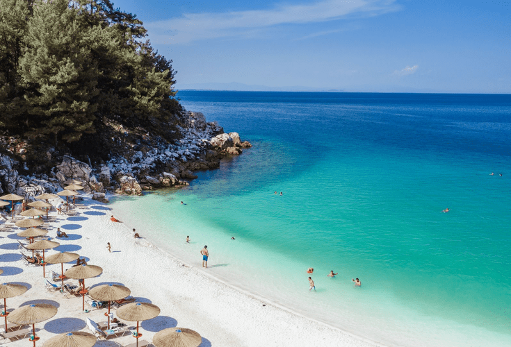 Saliara or Marble beach, as enamoured tourists call it
