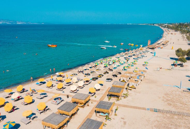 Its plentiful amenities make it one of the most popular beaches in Kos
