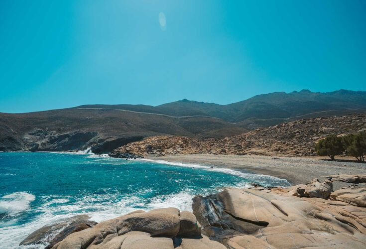 Livada beach on Tinos island, Greece