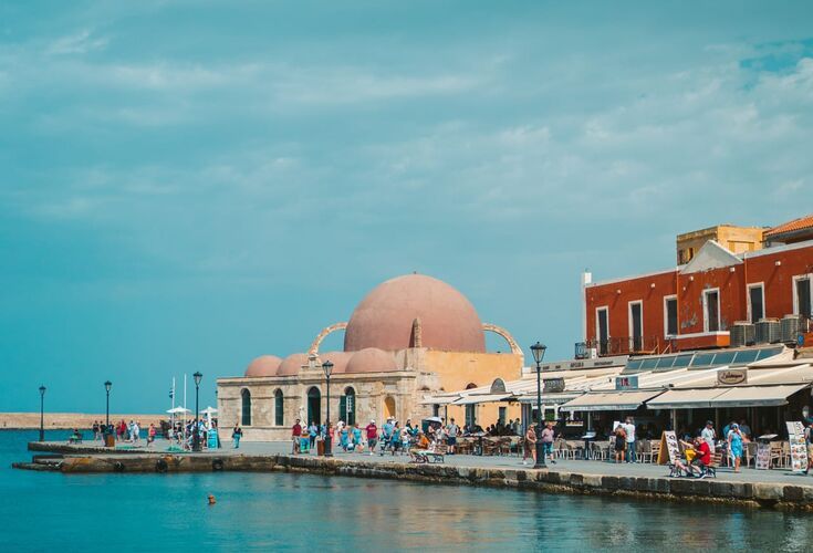 The Venetian port of Chania