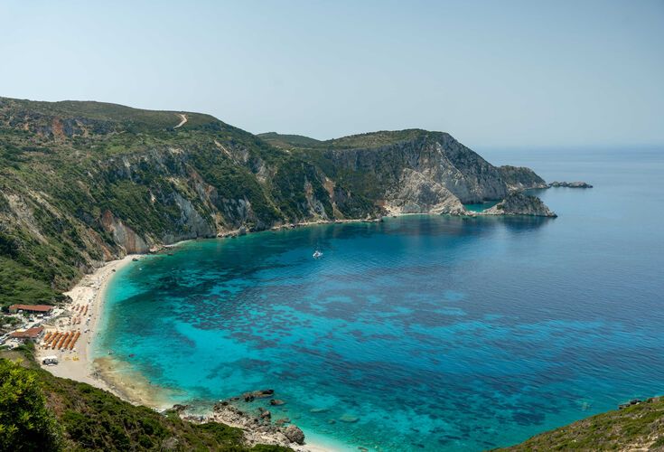 Petani beach in Kefalonia