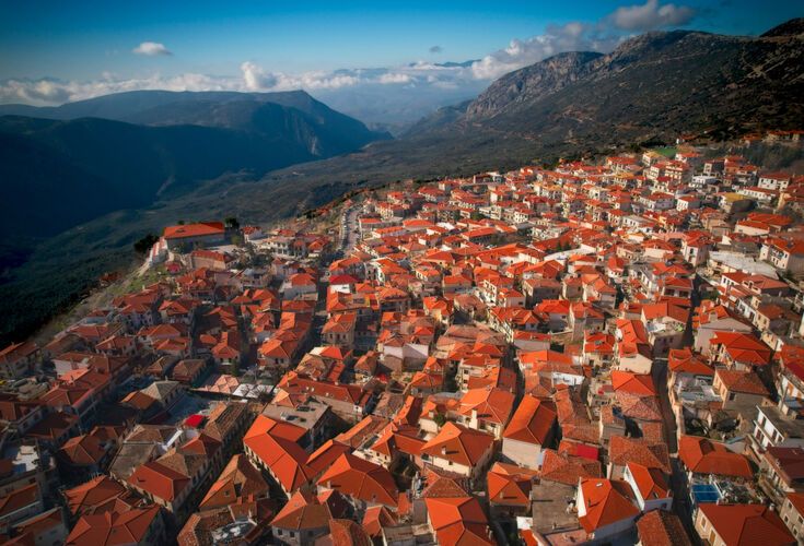 Aerial view of Arachova