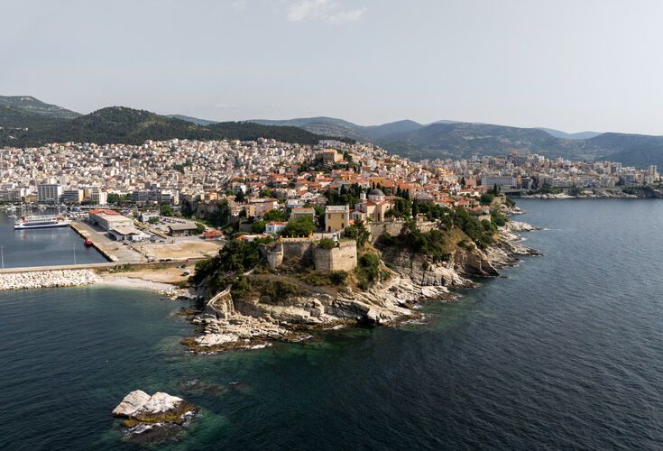 Aerial view of Kavala