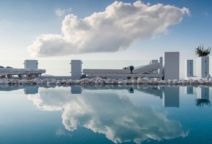 Entrance to the Above Blue Suites villa - Picture of Above Blue Suites,  Santorini - Tripadvisor