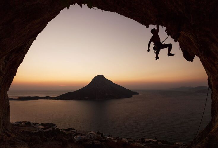 Rock climbing in Kalymnos