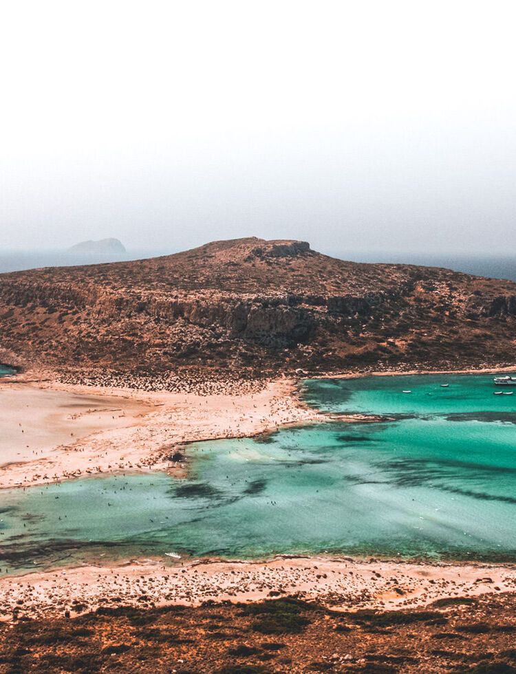 The magical blend of blues you’re presented with as you approach Balos from above