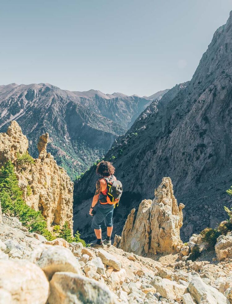 Containing 450 species of plant and animal life, the Samaria Gorge is a UNESCO-protected Biosphere Reserve