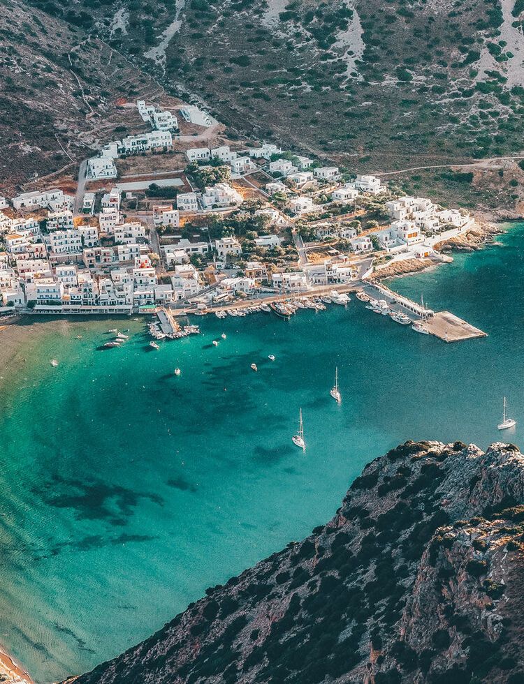 Kamares village, the main port of Sifnos island