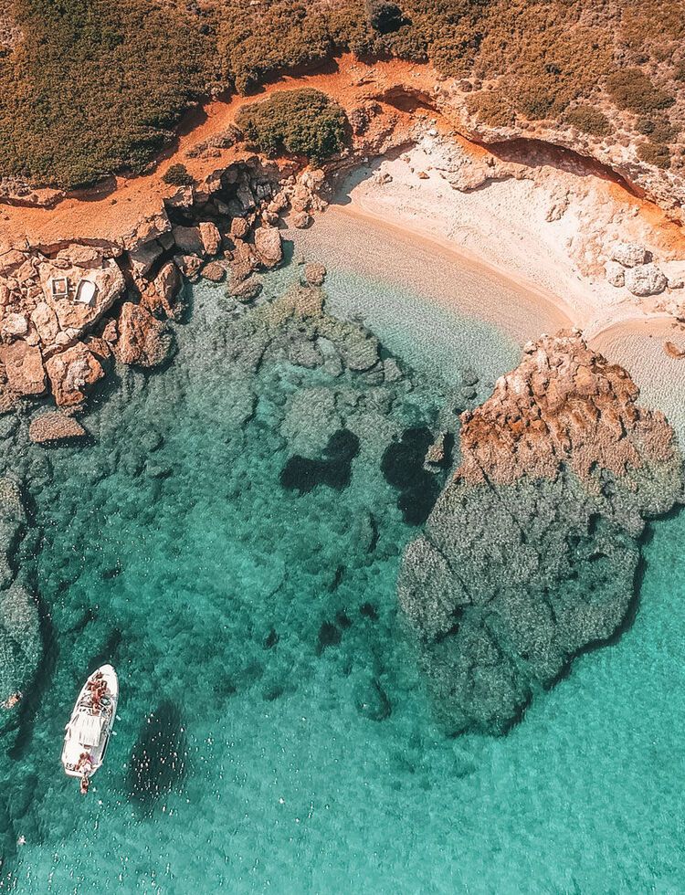 Visit beautiful secluded bays and beaches along the way, Marine Park of Alonissos