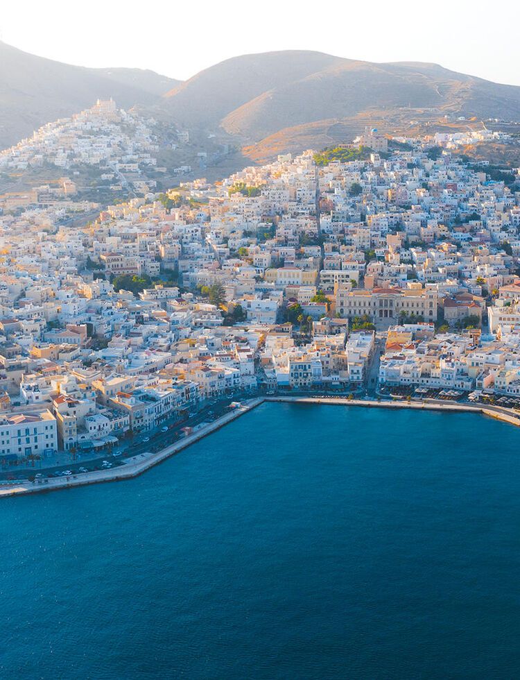 You know you’re in the heart of the Cyclades when you’re in Ermoupoli, the port-town of Syros