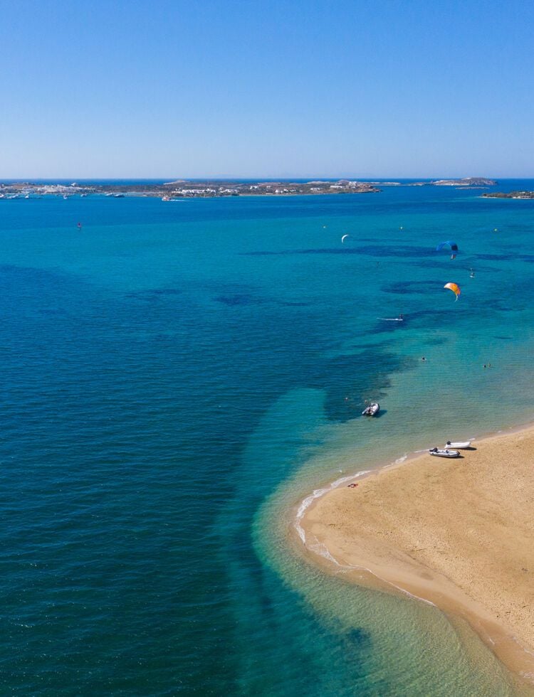 Paros is one of the most popular Greek islands for water sports