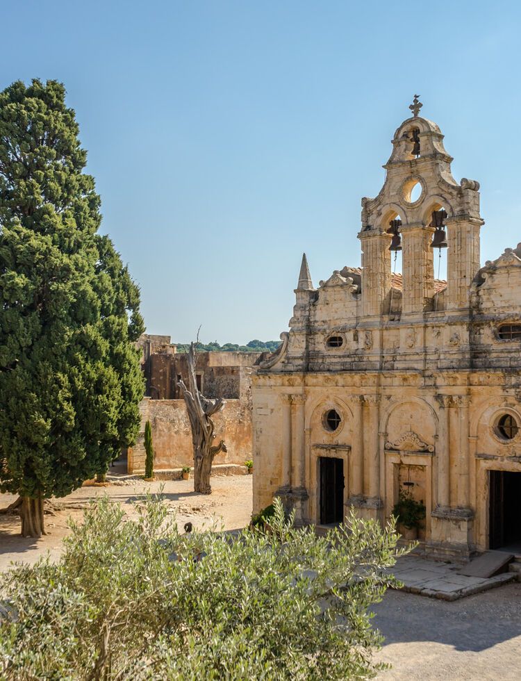 The Arkadi Monastery in Rethymno has an architecture and history that will captivate you