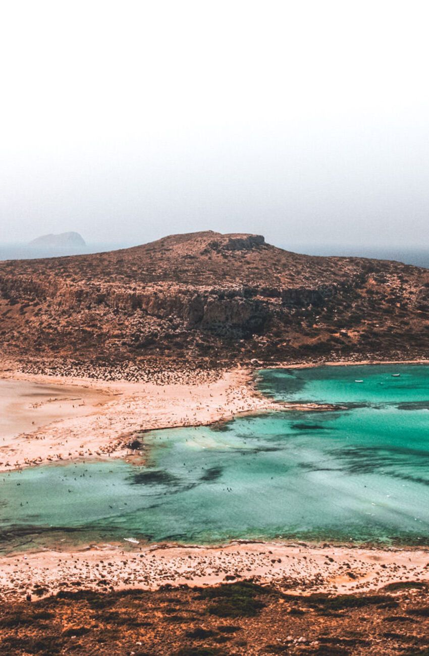 The magical blend of blues you’re presented with as you approach Balos from above