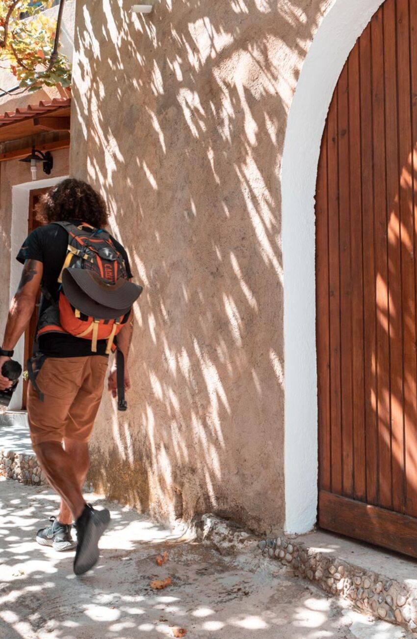 Strolling around Douliana village charming alleyways