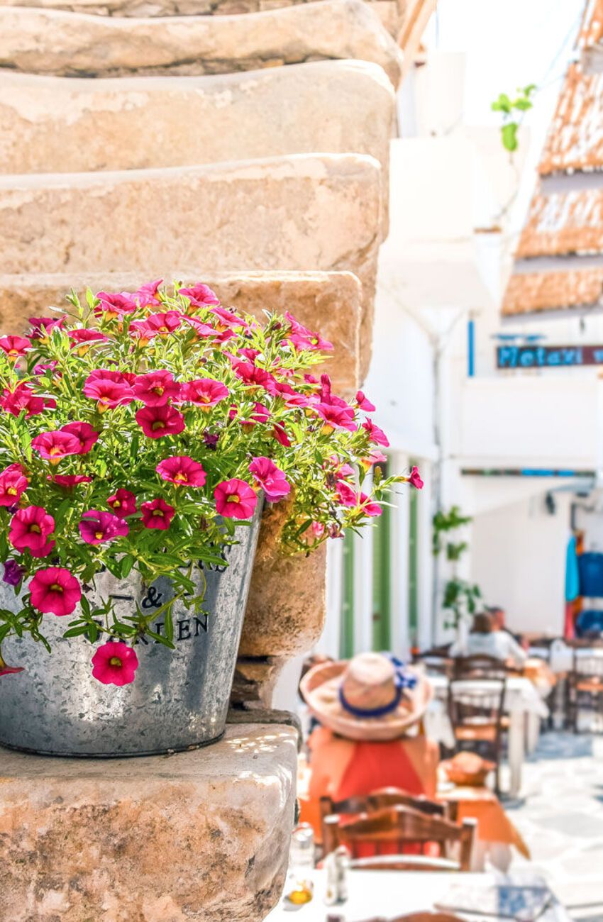 You could spend hours just walking the streets of Hora, building up an appetite as you go