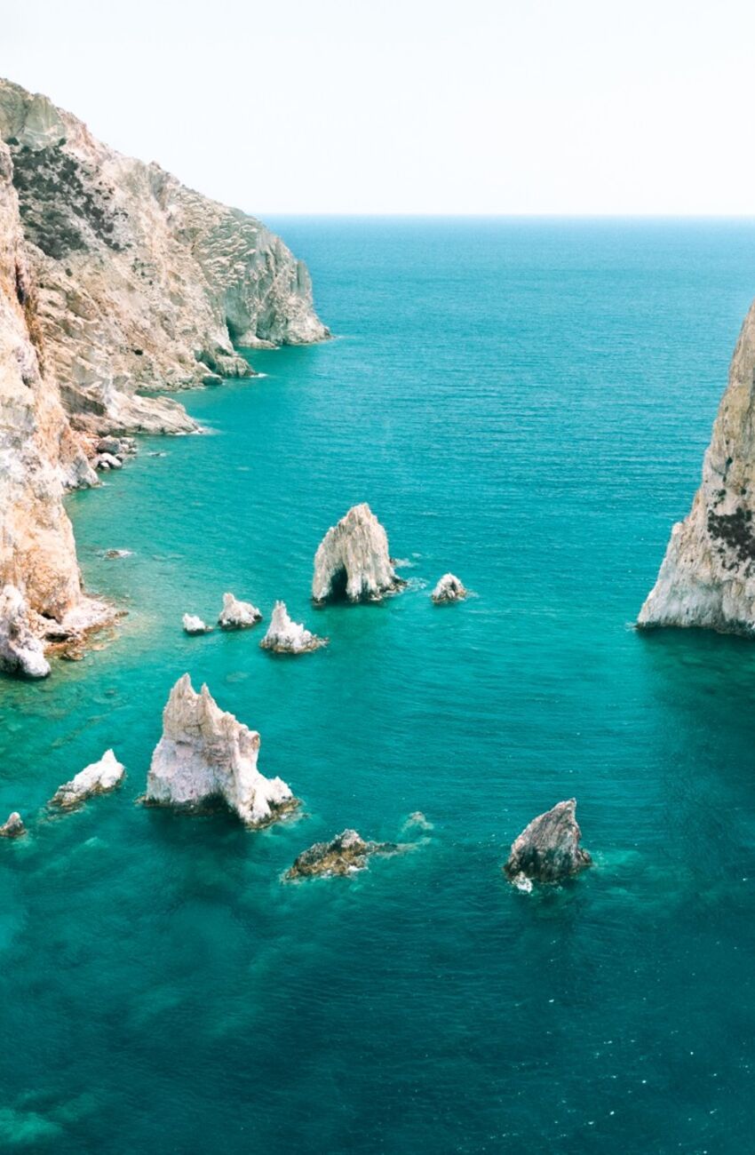 Explore Polyegos, the region’s largest uninhabited islandis by boat