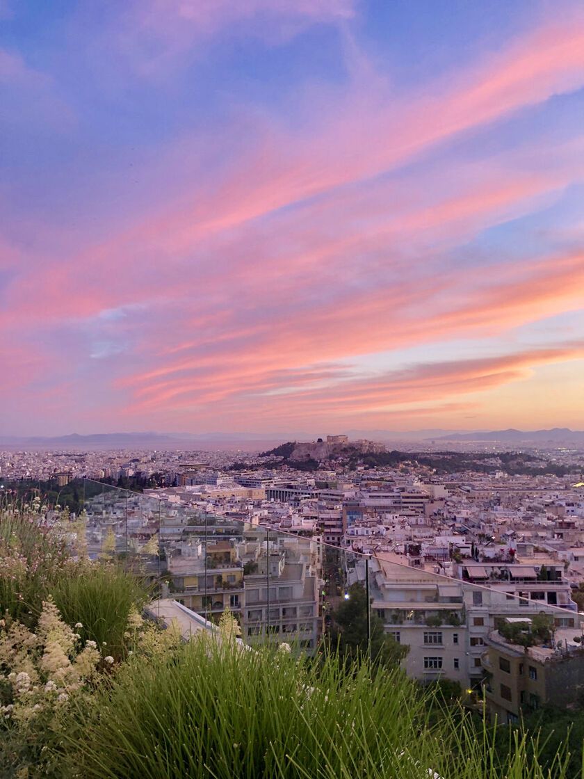 Athenian skies on fire