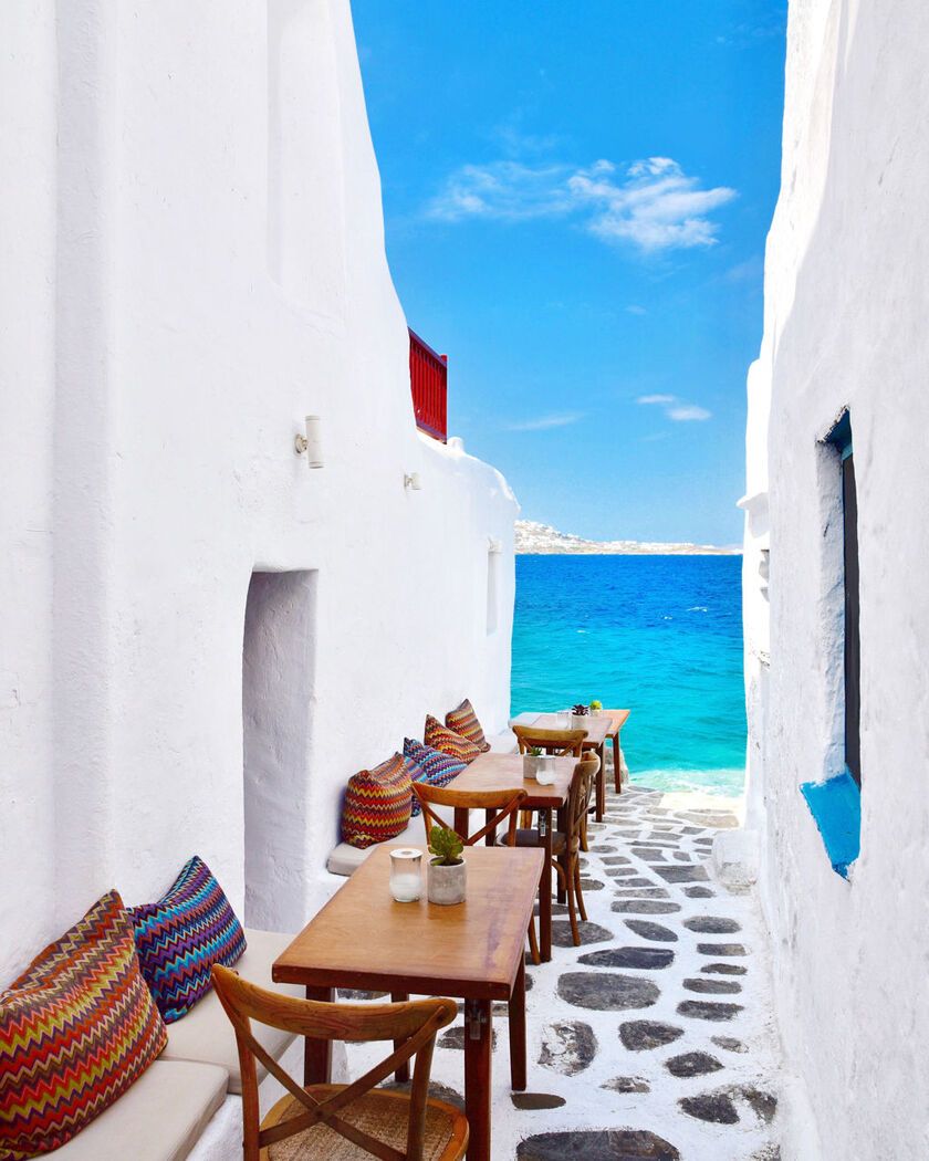 Mykonos’ most picturesque tiny alley