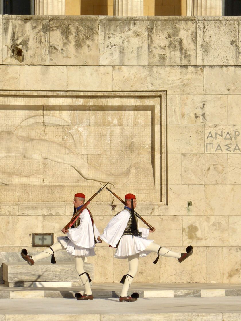 Our evzones at the Changing of the Guard in Athens