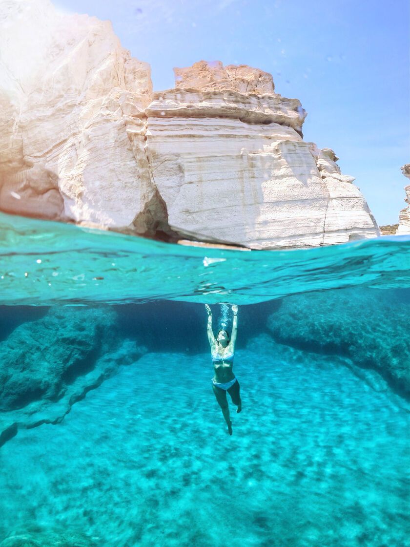 Get the snorkel, mask and flippers ready for this one (and your camera too), Kleftiko, Milos 