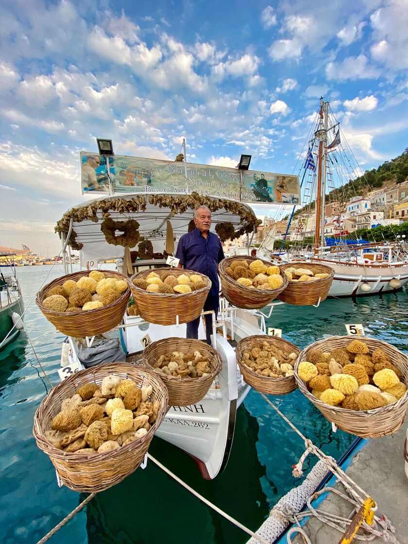 Mr Antonis, the sponge diver, in Kalymnos