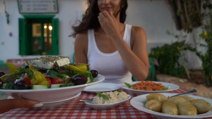 Traditional dinner in Kastelorizo