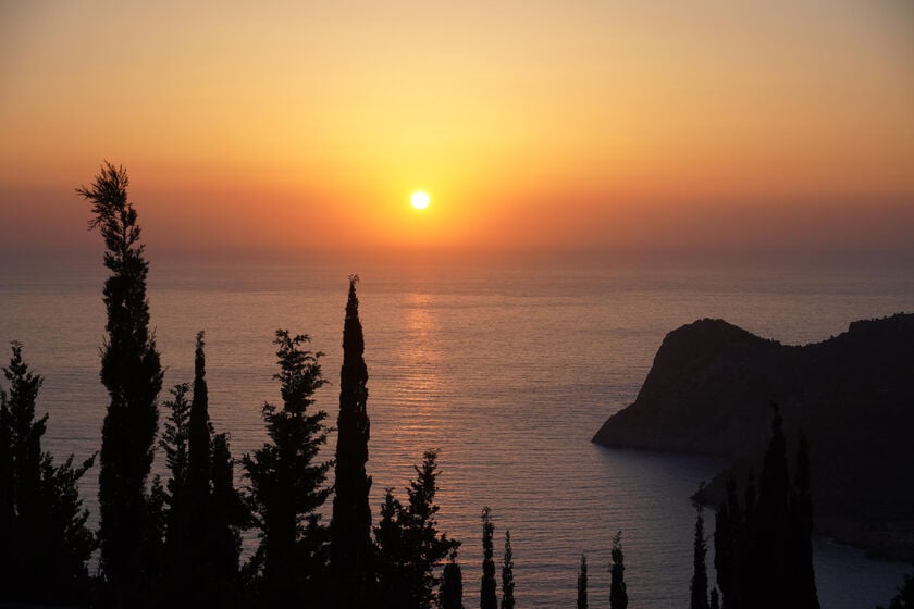 Sunset in Assos Village,Kefalonia