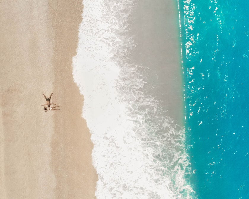 Myrtos beach from above in Kefalonia