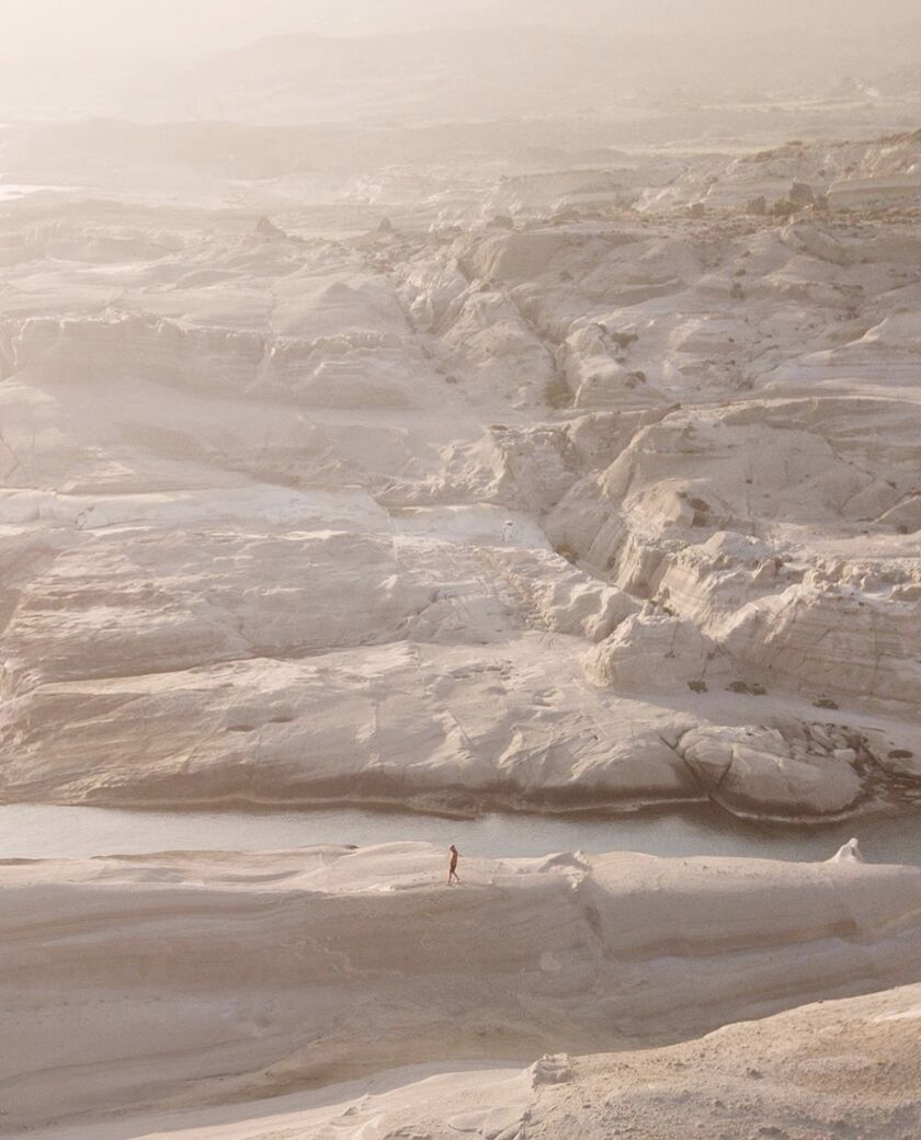 Sarakiniko, jumped right out of a Dali painting