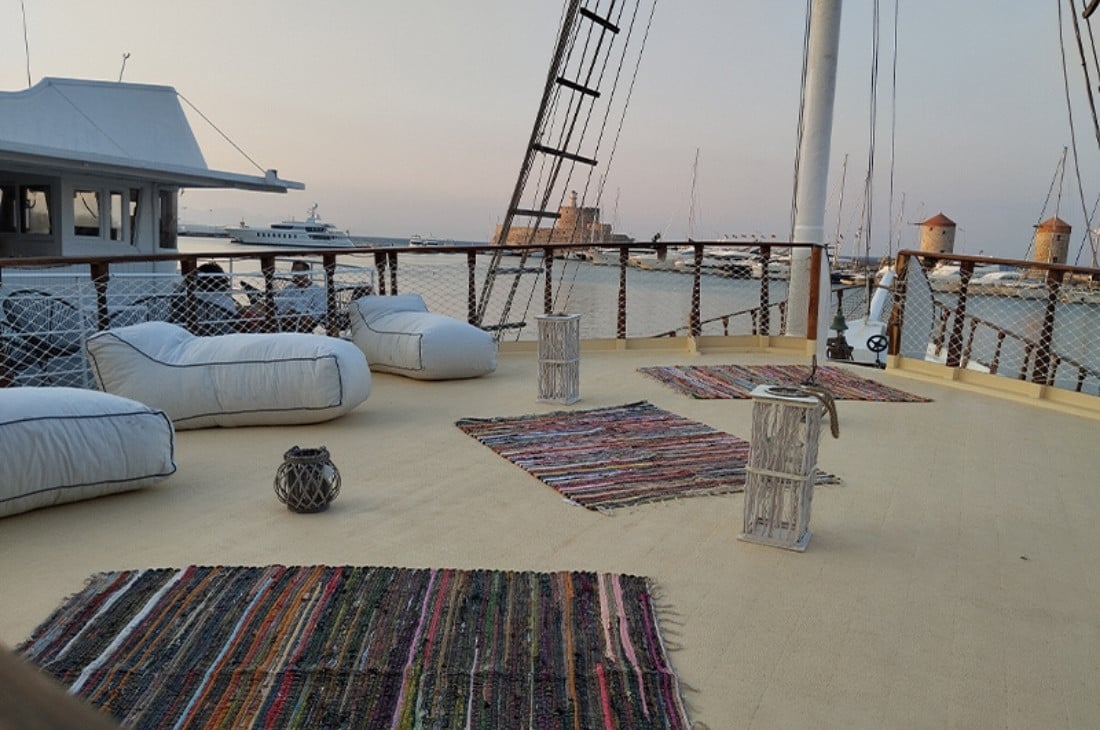 Sunset boat trip in Rhodes