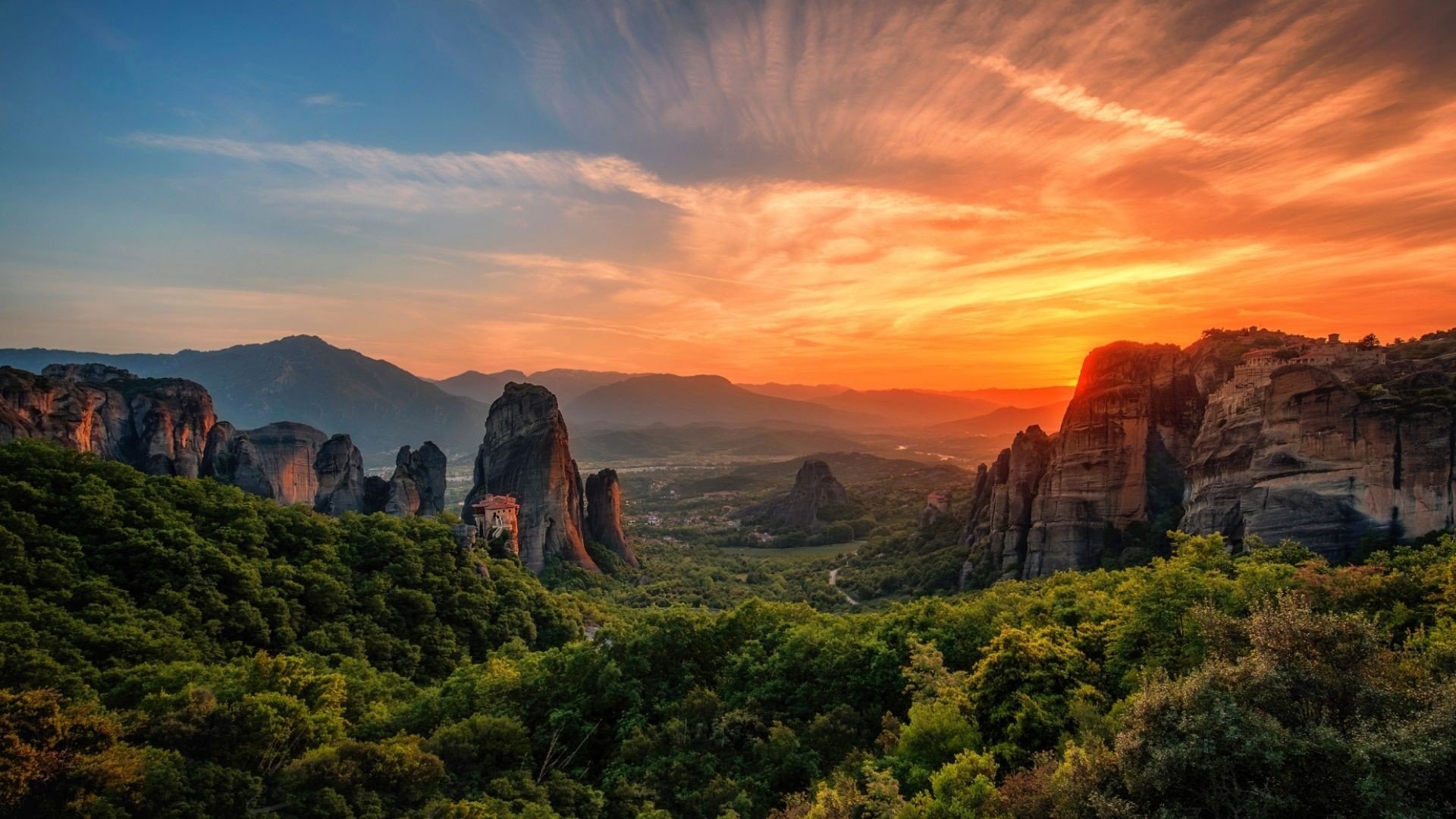 Amazing Meteora Sunset