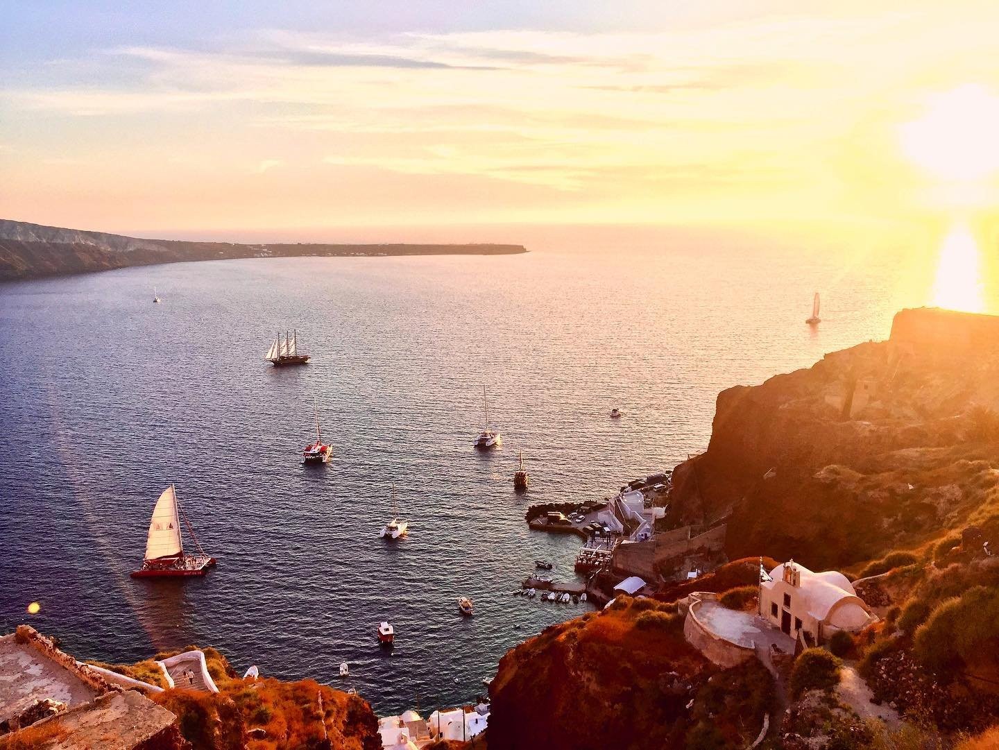 Santorini Sunset Sailing Semi Private Tour + barbeque