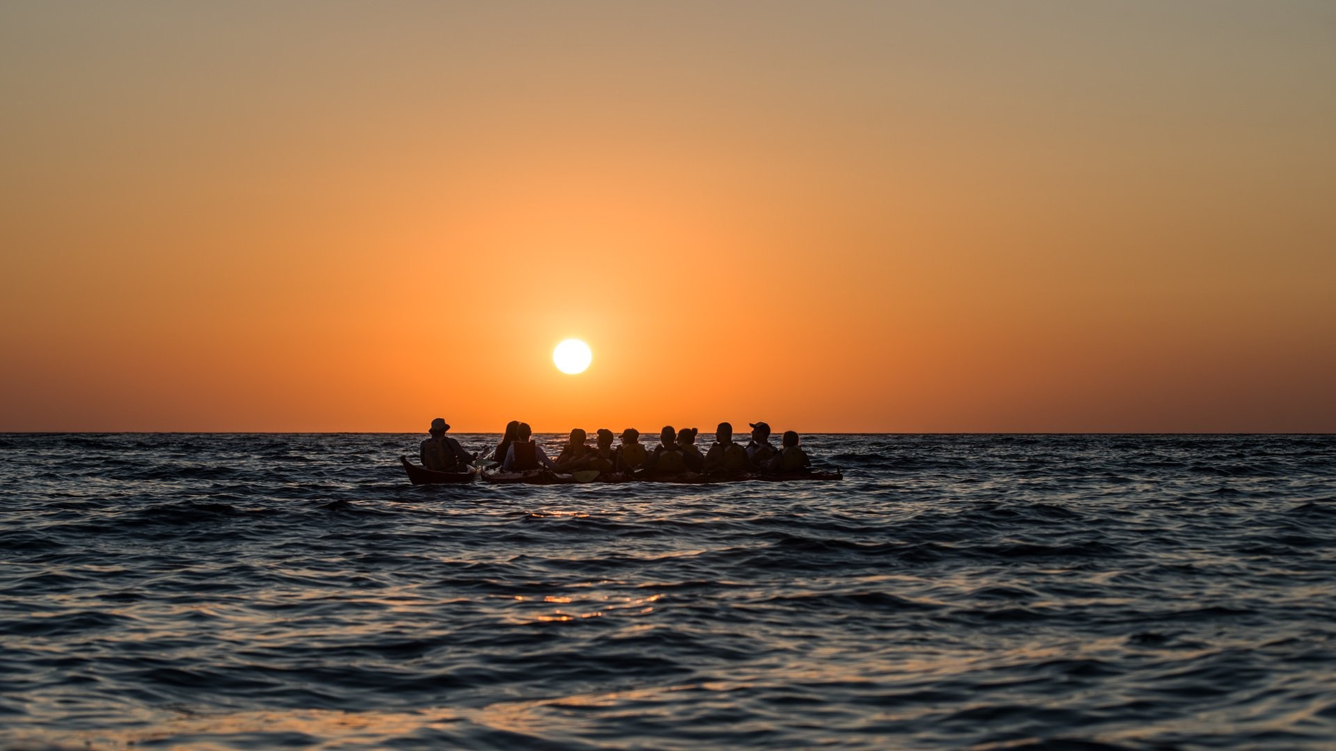 Santorini Sunset Sea Kayak & Snorkel with Dinner