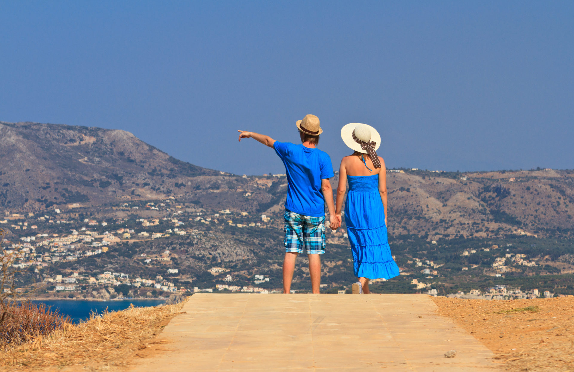 Couple on vacation in Greece